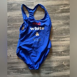 No Boundaries Red, white, and Bae Swimsuit